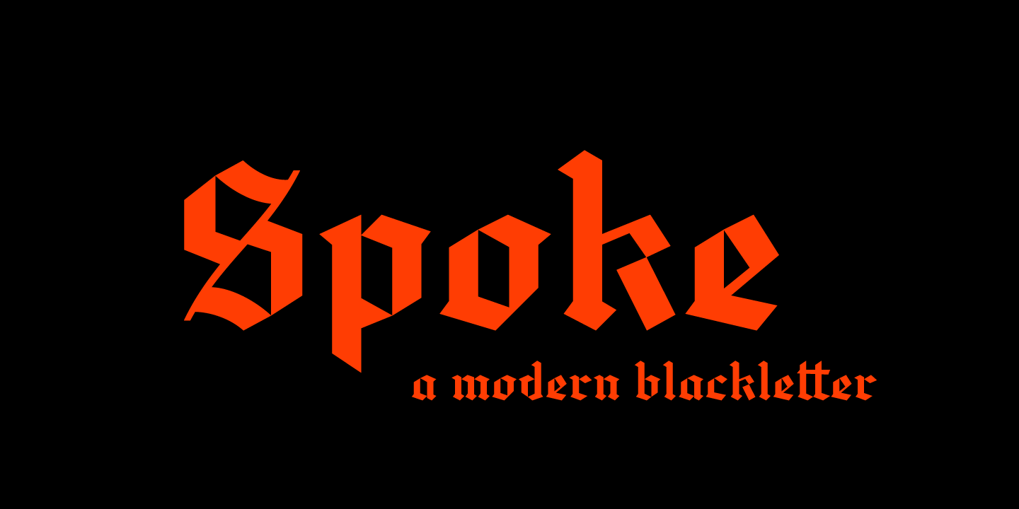 Пример шрифта Spoke